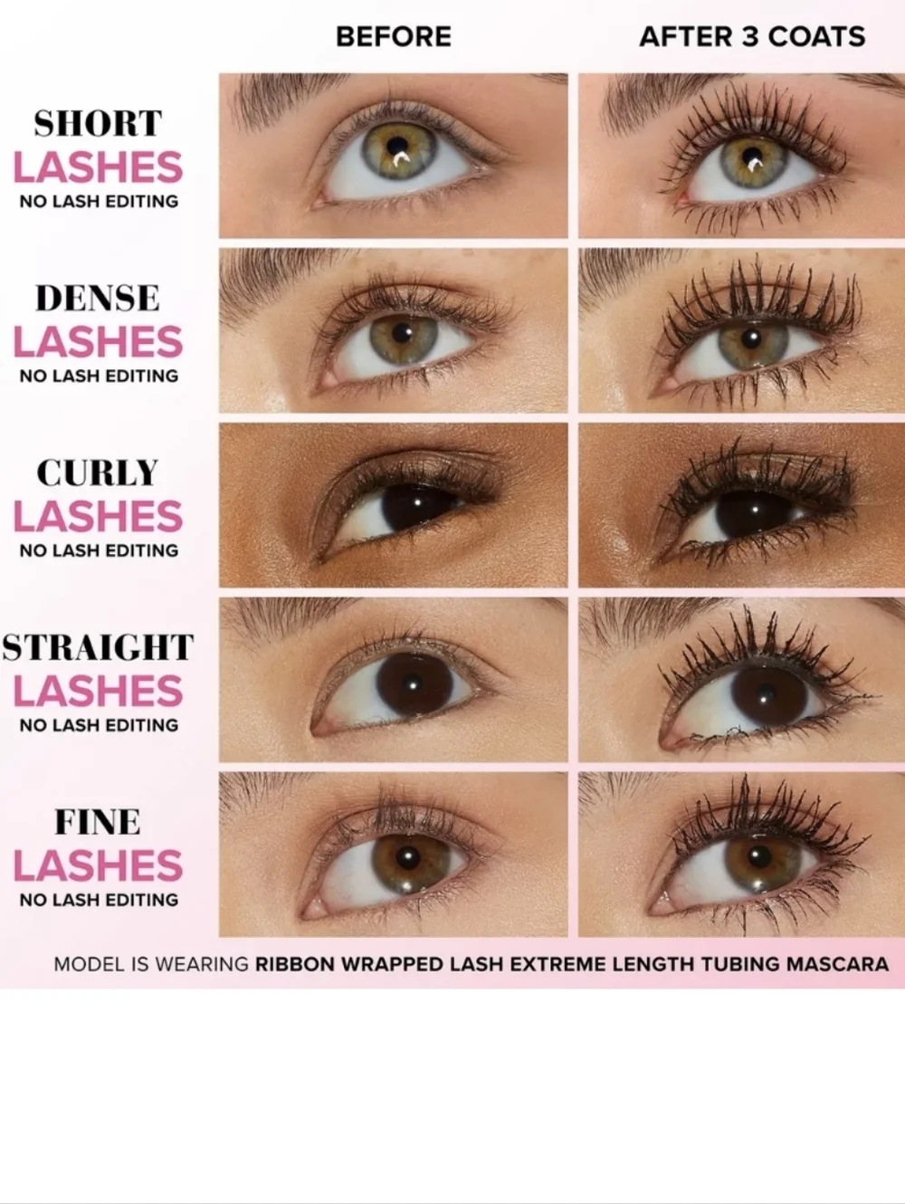 Too Faced Ribbon Wrapped Lash Mascara: Black, Extreme Length Tubing, .16oz, NWOB